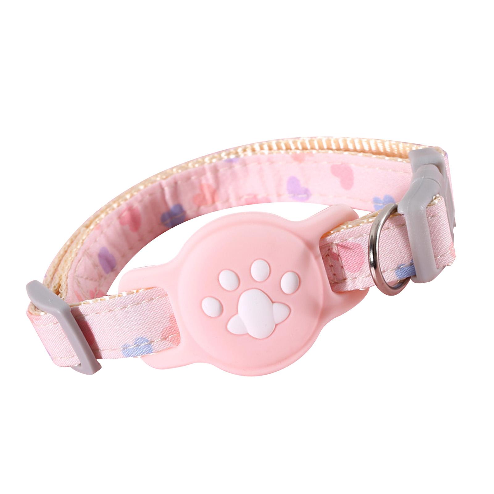 Soft Dog Collar Cute Looking Comfortable Cloth Positioning Dog Pet Collar for Garden Patio Pink розовый