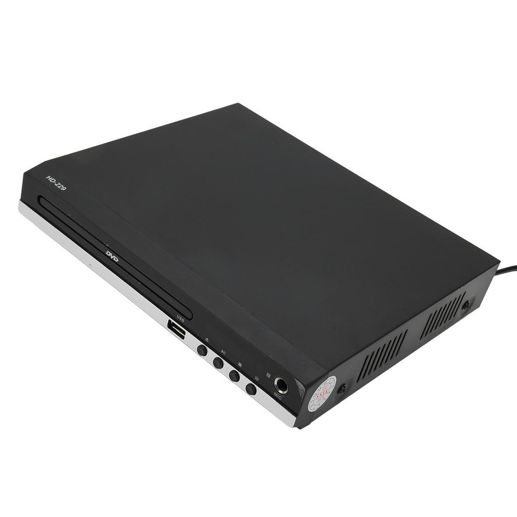 Mini DVD Player 1080P Support AV Output Remote Control HD Multimedia Interface DVD CD Player with USB Port 110‑240V