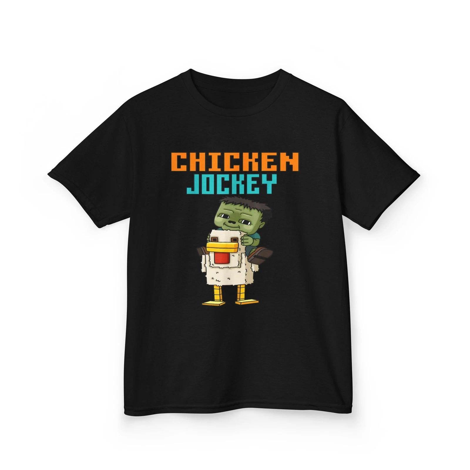 Zombie Chicken Zombie Jockey Pixel Funny Gamer Graphic Kids Youth Size T-Shirt S