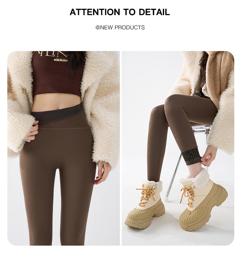 913# Women's Fleece-lined Slimming Leggings: Thick, Warm, Shaping Shark Pants for Autumn/Winter