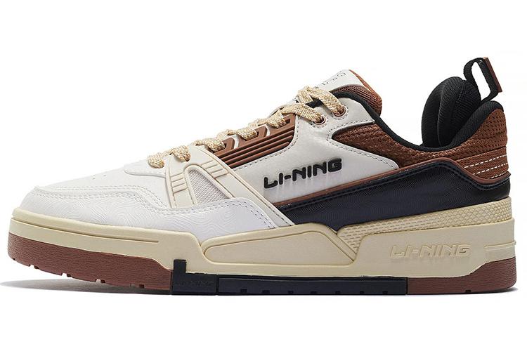 Li Ning 001 BTC 001 BTC Low top Skateboard Shoes Men s White Brown AGCS103-5 39