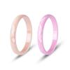 3mm Thin Stackable Ceramic Ring Women Black White Pink Green Purple Plain Wedding Band Promise Pinky Ring Hypoallergenic Jewelry