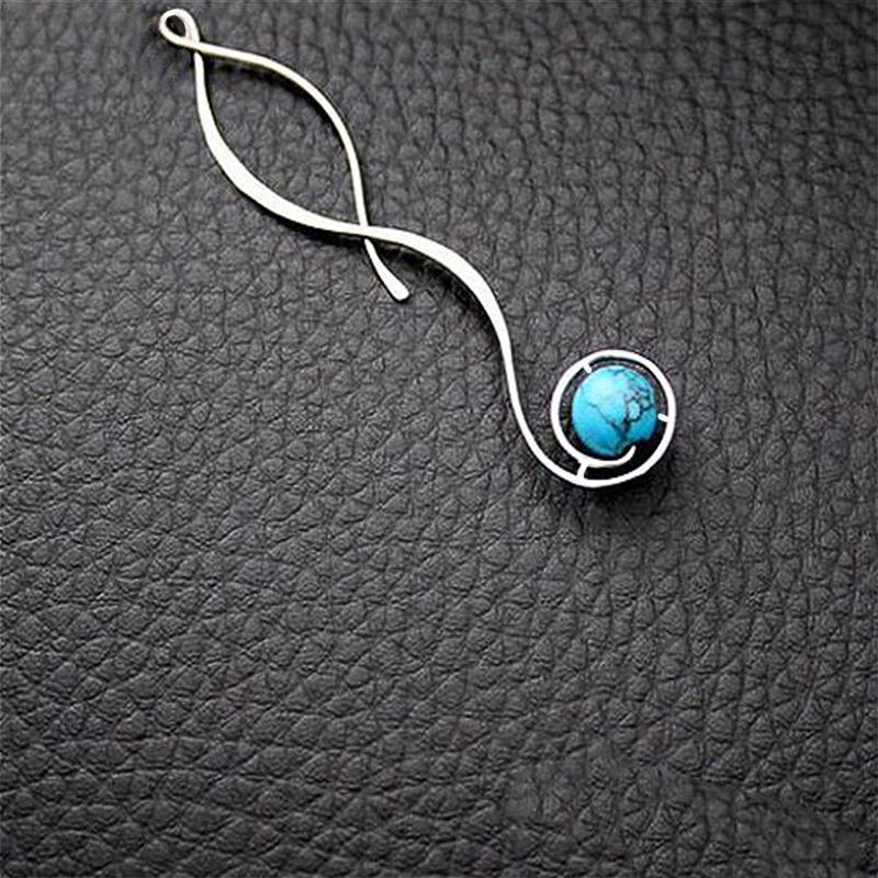 Retro Turquoise Long Earrings - Simple, Fashionable, Popular Accessories