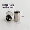 10Pcs B15 Brass-Nickel Plated Lamp Cap 1156 Single Contact Bayonet Auto Lamp Holder Ba15S Bay15D Auto Bulb Holder Cap