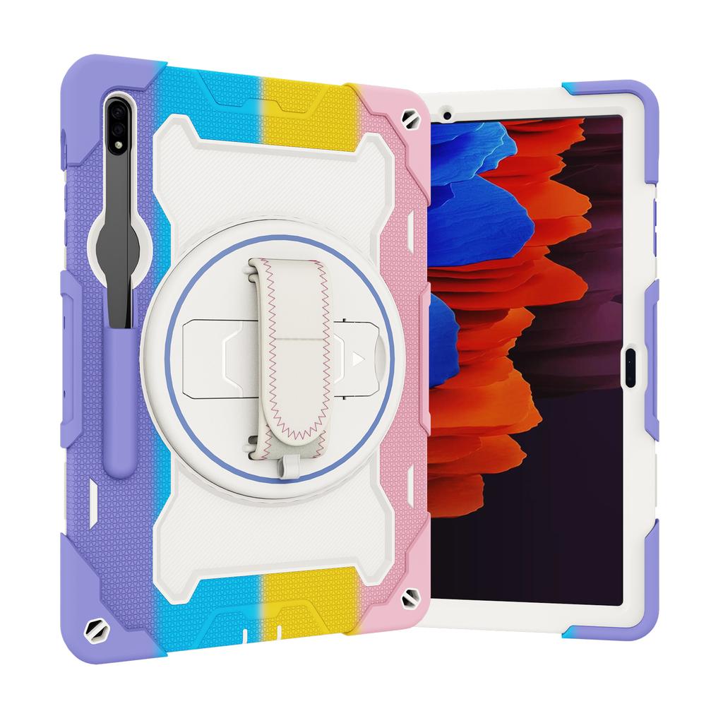 Heavy Duty Case Universal for Samsung Galaxy Tab S8 S7 Plus FE 12.4 SM-X800 X806 SM-T730 T735 T736 T970 T975 T976 Rotating Cover