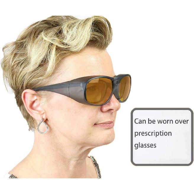 Okulary Bezpieczeństwa Laserowego 355nm, 405nm, 445nm, 450nm, 532nm, 980nm, 1064nm Q-switched Okulary Ochronne do Laserowego Usuwania Tatuaży dla Technika Laserowego Nd:yag,Zielony