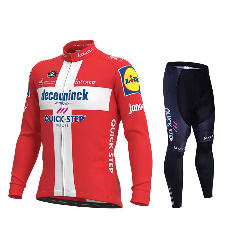 2026 QUICK STEP Pro Cycling Jersey Set Long Sleeve MTB Bike Clothes Wear Bicycle Cycling Clothing Ropa Maillot Ciclismo