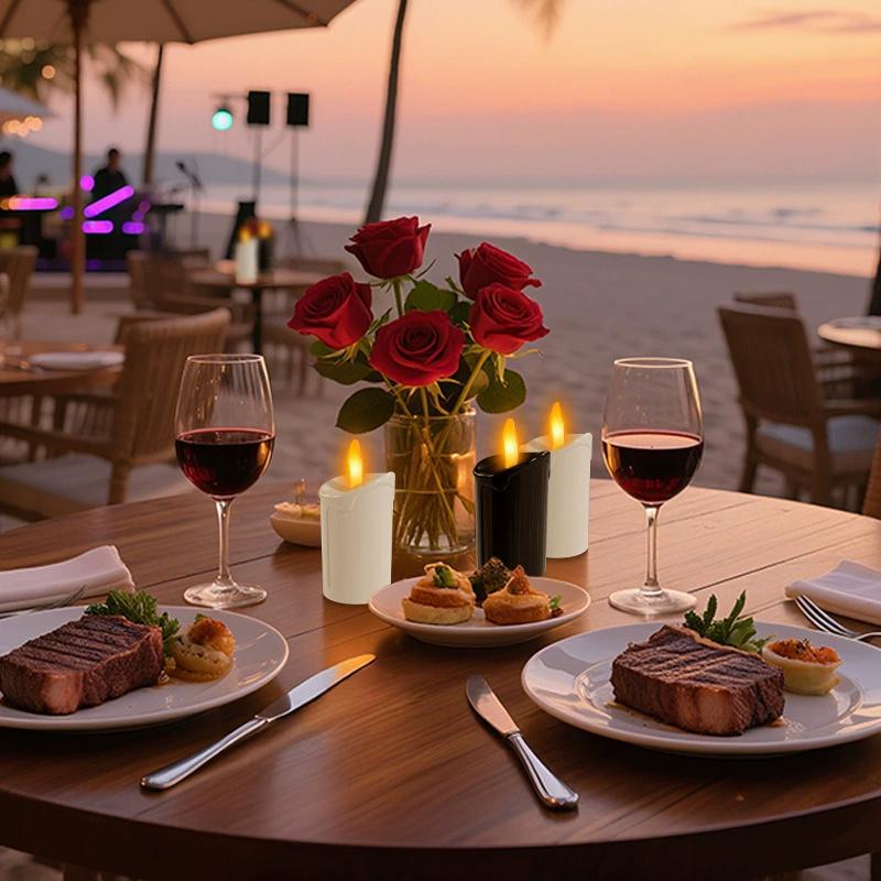 12pcs Rechargeable LED Candles with Remote Control LED Lamp Flameless Christmas Valentine Wedding Church Home Table Decoration