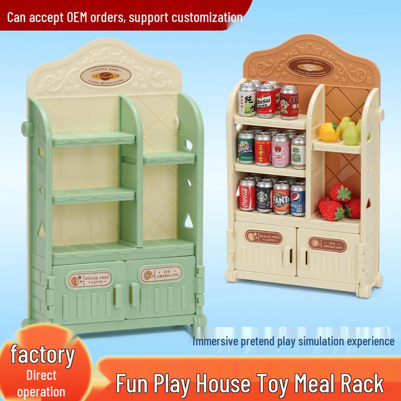 Miniature Dollhouse Supermarket & Dining Accessories Set