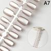 30Pcs Nails Handmade Gradient Cat'S Eye Press On Fake Nails Medium Short Nail Tips Popular Design Decoration Flower Full Cover