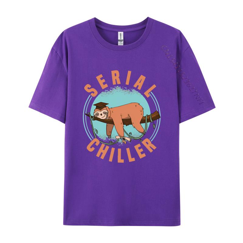 Sloth Serial Chiller Chill Your Life T Shirt Mens Cotton TShirts Harajuku Tshirt Mens Designer Clothes