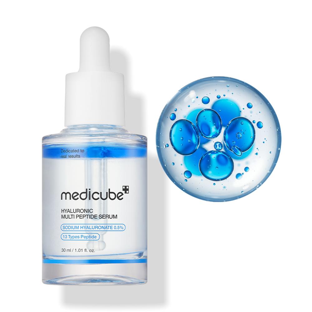 Medicube Hyaluronic Multi Peptide Moisture Ampoule 30ml - Hydration Firming Anti Aging Peptide, Korean 30ml(1pc)