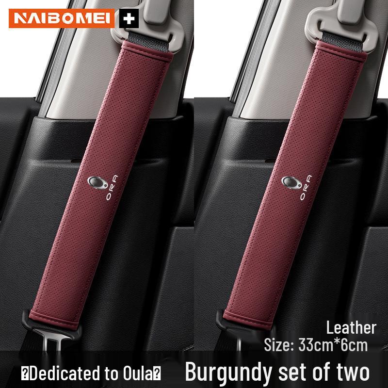 ORA Good Cat Car Seat Belt Shoulder Pad Protector for Lightning, Ballet, Black, and White Cat Models - Interior Accessory.