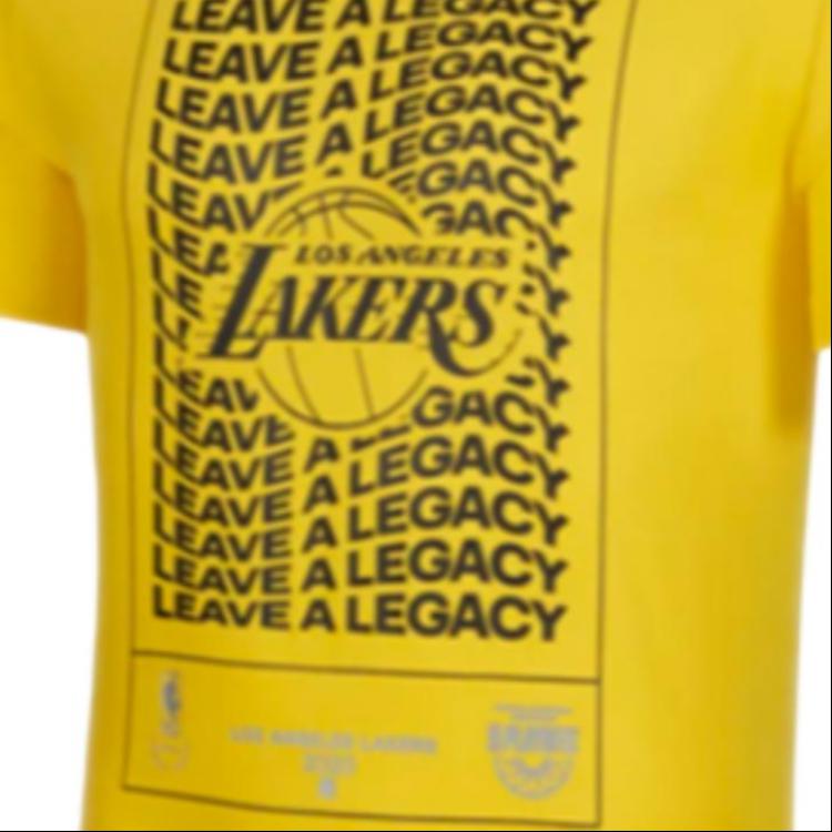 Nike Dri-Fit Nba Los Angeles Lakers Printed Crew Neck Short Sleeve T-Shirt Men Tops Amarillo-Yellow DH0637-728