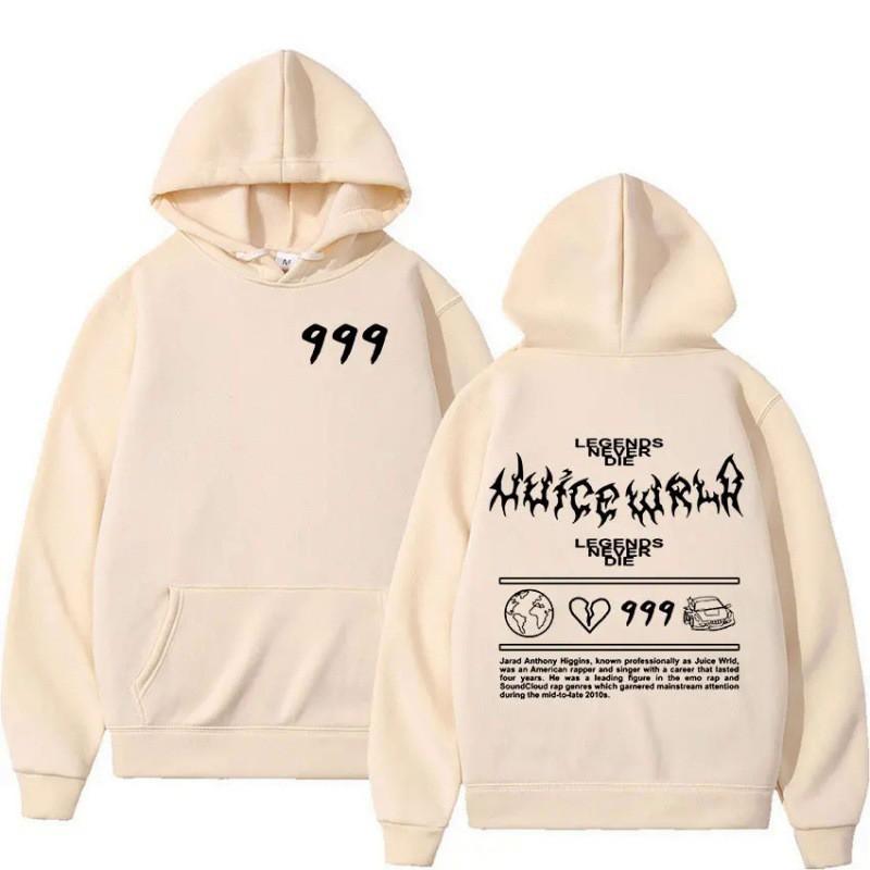 Dámská mikina s kapucí a potiskem písmen ve stylu Juice WRLD Streetwear Ležérní dlouhý rukáv Pulovr