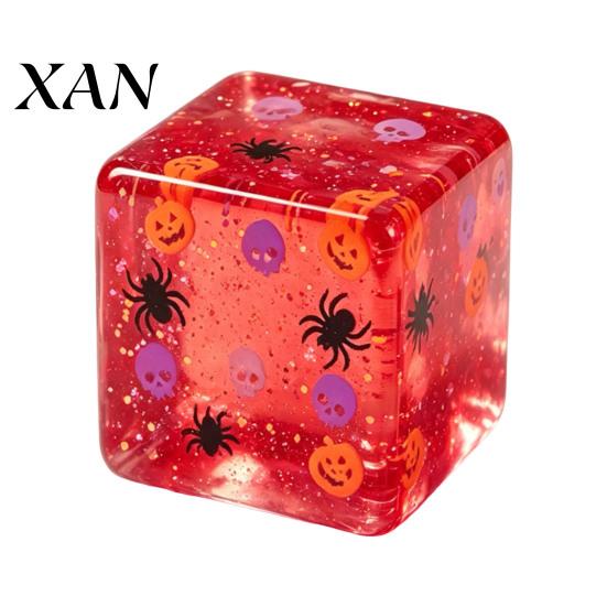 Cube Squeeze Toys Halloween Stress Sensory Toy, Toy with Pumpkin Skull Slow Rebound Spider Pattern, Clear Anxiety Relief Party Favors