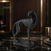 Goldener Leopard Statue 3D Gedrucktes Geparden Ornament, Moderne Stehende Skulptur, Dekoratives Einweihungsgeschenk Tierfigurine mit Stabilem Sockel
