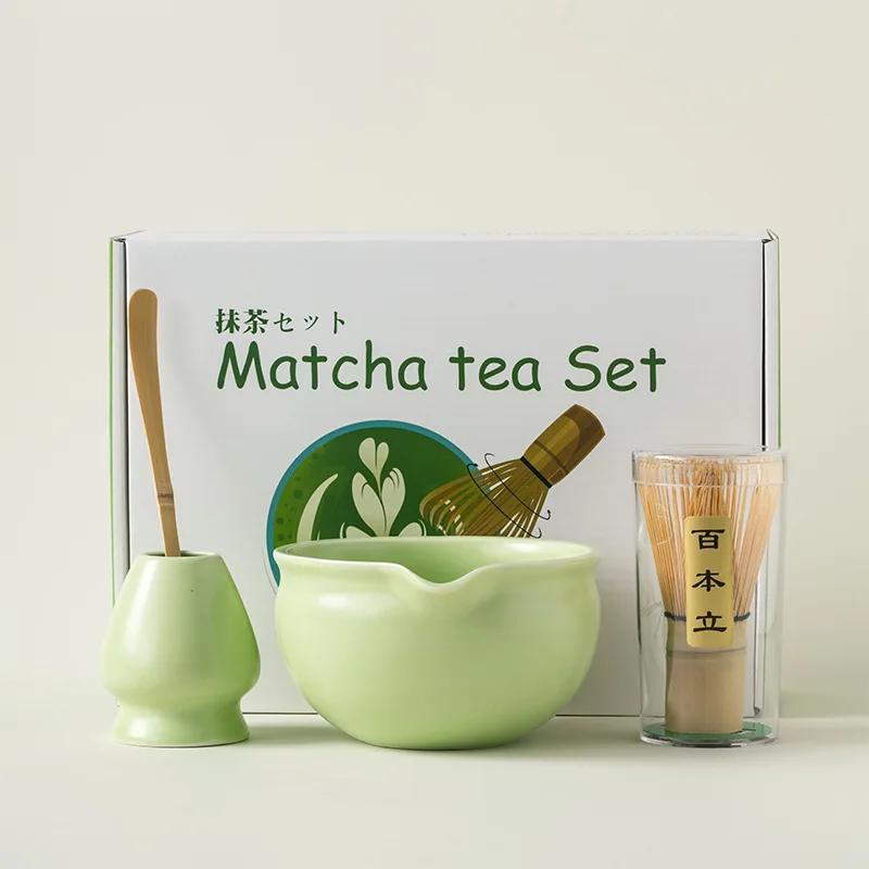 

4/5/7/8pcs Traditional Matcha Set Bamboo Whisk Ceramic Tea Bowl Japanese Tea Making Tools Home Kitchen Gift for Tea Lovers