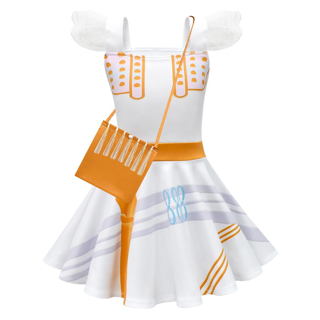 Kids Girls Casual Cute Cartoon Print Vest Sleeveless Dress Dance Cosplay Wear