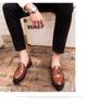 Scarpe Casual da Uomo a Calzino in Pelle con Nappe Four Seasons - Stile Britannico Trendy per Sposi e Matrimoni