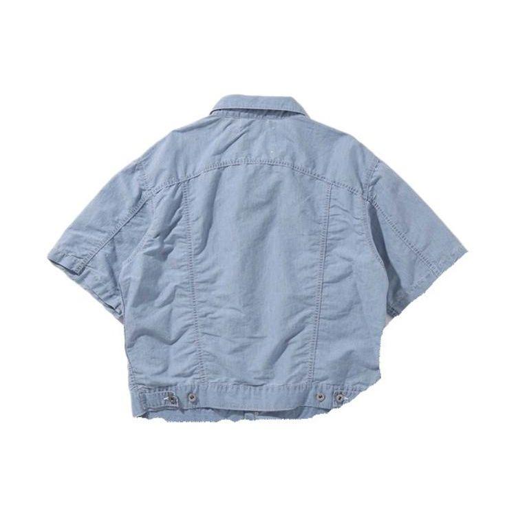 Levis Solid Color Square Neck Short Sleeve Shirt Men shirts Blue 17487-0002