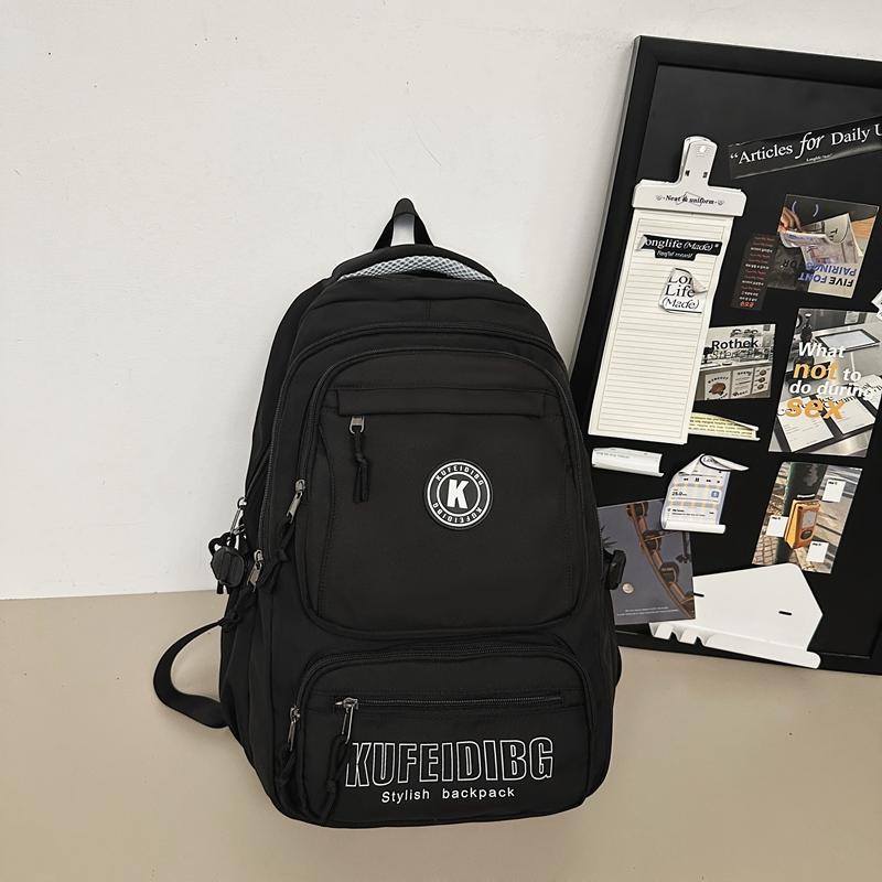 Men Large Capacity Backpack Middle School Student Schoolbag Women Travel Backpack