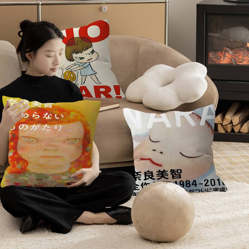 Y-YoshitomoS-Nara Pillowcases Home Bedding Decorative Pillow Cover Wedding Super Soft Pillow Case