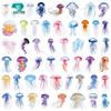50 Transparent Jellyfish Cartoon Fun Stickers: Creative, Waterproof for Guitar, Fridge, Desktop, and Water Cup (50 Sheets)