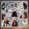 Halloween Decorations Horror Bat Ghost Static Stickers Creative Pumpkin Death Glass Stickers