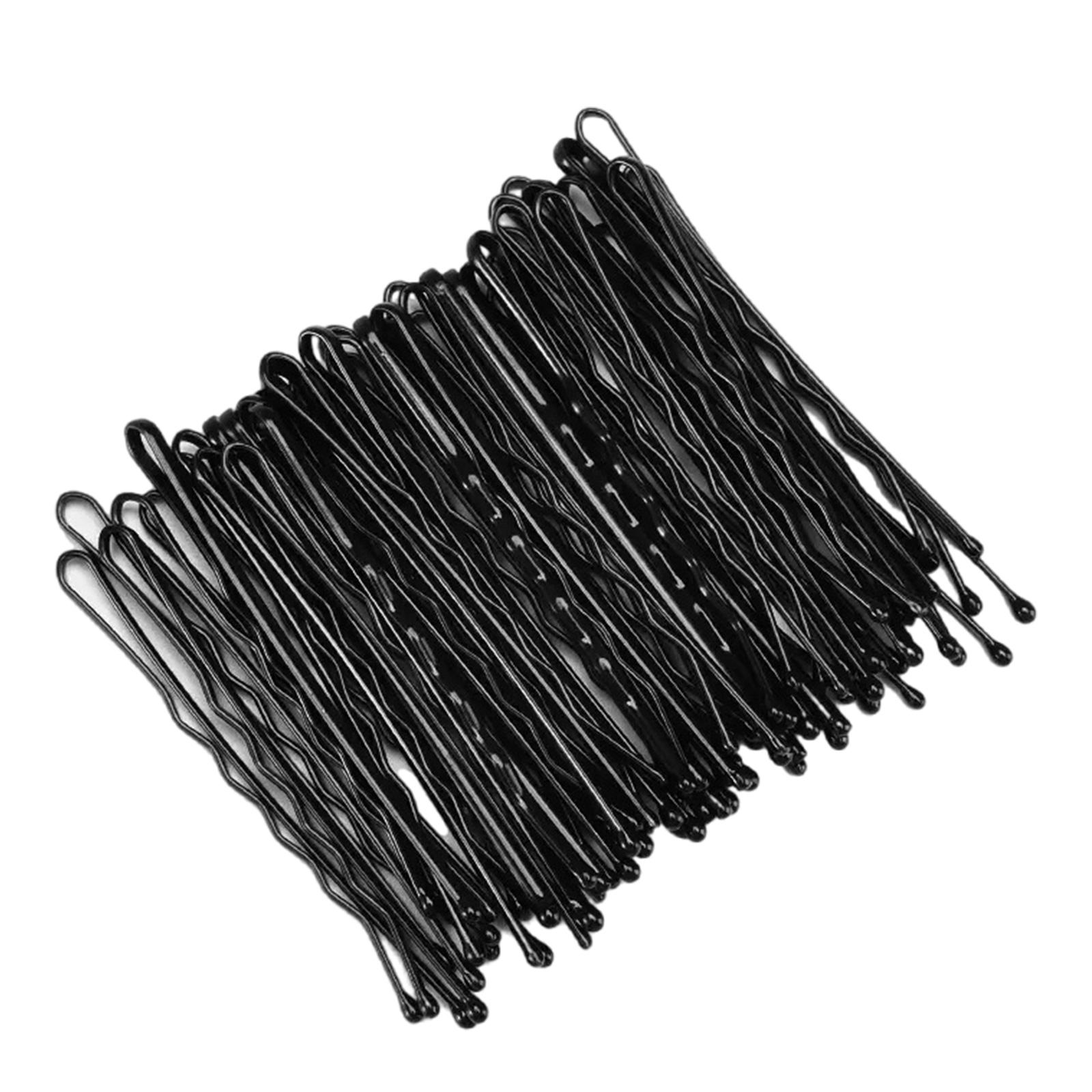 

50 шт. шпилек для повседневных причесок, практичные металлические заколки для волос, укладка волос для разных возрастов и цветов волос чёрный