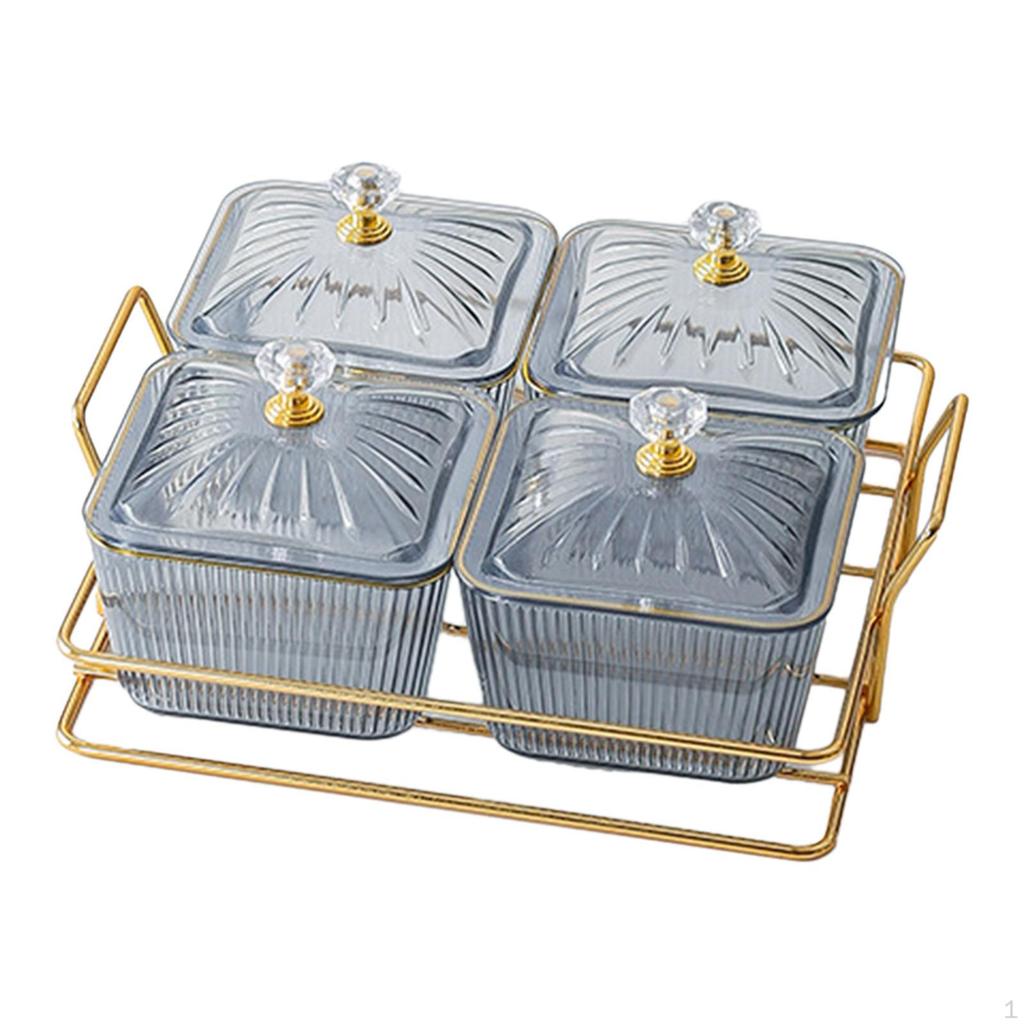 Divided Serving Dish Dried Fruit Tray Food Storage Container Veggie Appetizer for Candy