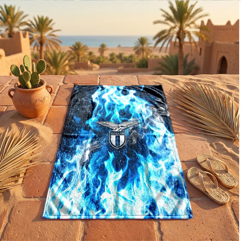 Lazio FC Print Microfiber Beach Towel Quick Dry Absorbent Large Towel For Beach Swimming Travel