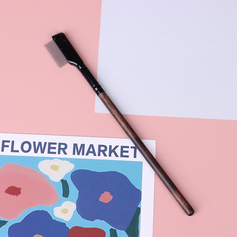 1 szt. Metalowa szczotka grzebieniowa do rzęs, brwi, makijaż, narzędzie do przedłużania rzęs