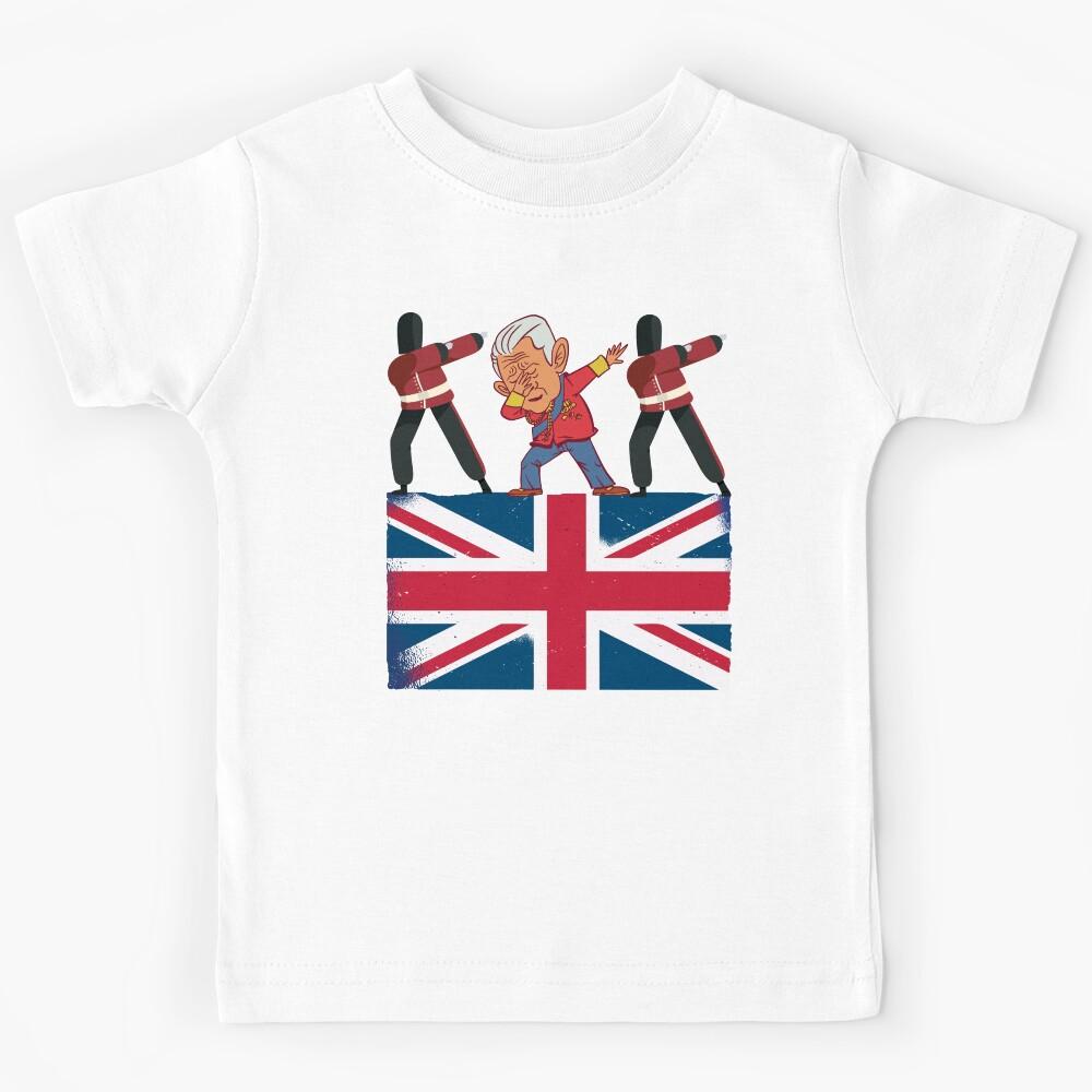Kings British Guard King III Dabbing Charles British Flag Kids T-Shirt 130