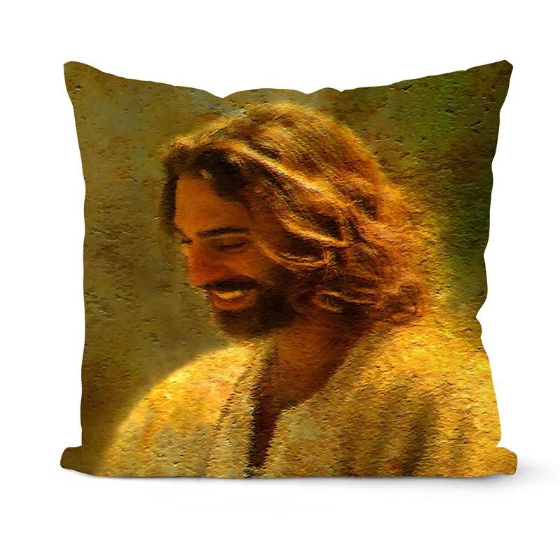 Nativity Cushions Case Retro Oil Painting Christmas Pillowcase Hot Jesus Christ Print Throw Pillows Case Sofa Chair Room Decor