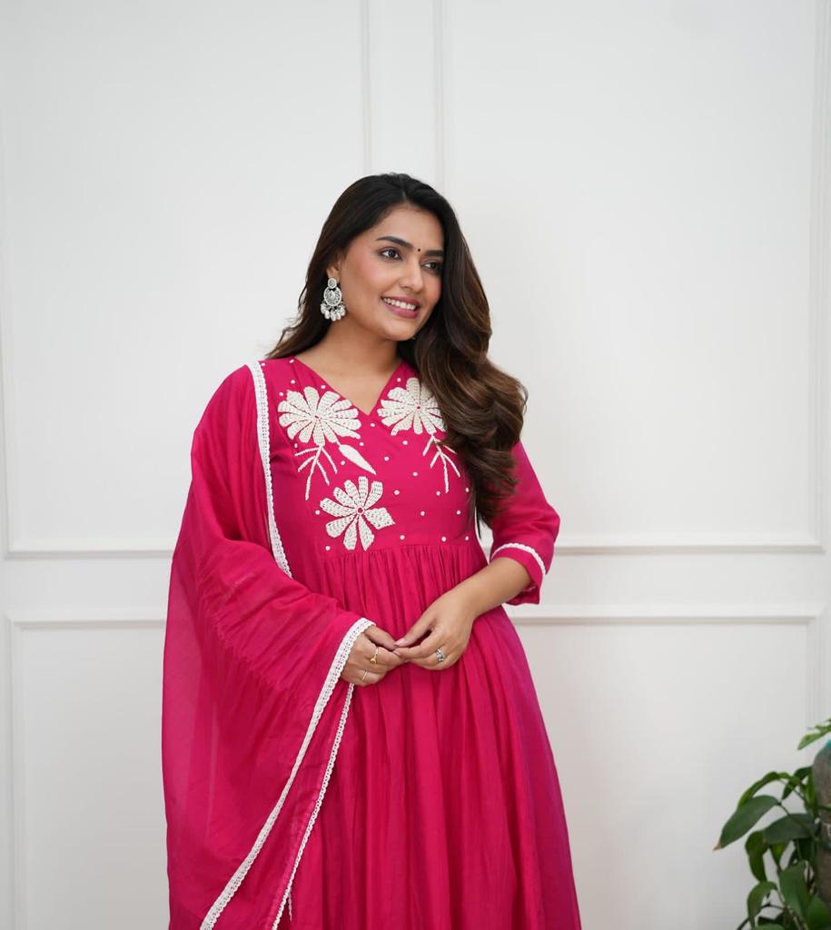 Indian Designer Party Wear Top Tunic Kurta Pant Dupatta Set Women Bollywood Salwar Suit