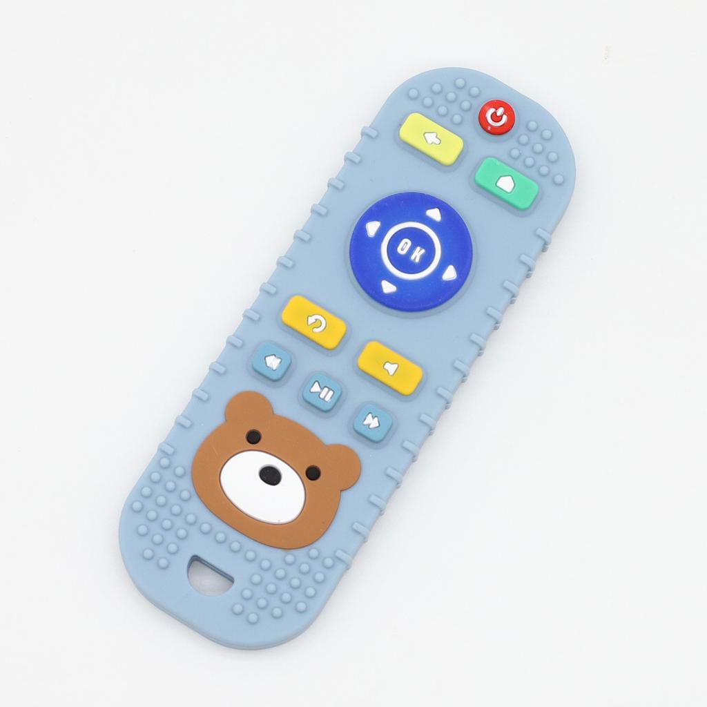 Children's silicone teething remote control baby mouthing period soothing teething teething remote control toys silicone teeth u