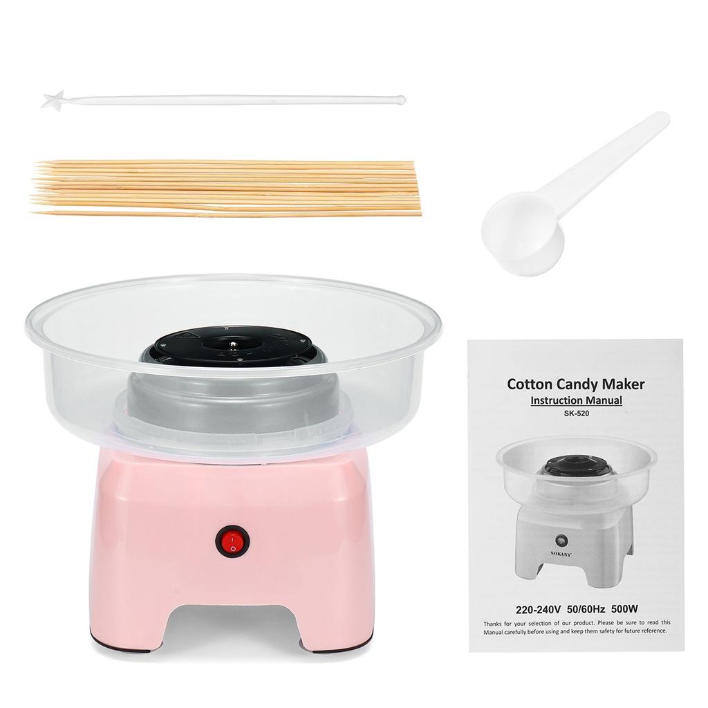 500W Portable Electric DIY Sweet Cotton Candy Maker Boy Girl Gift Children's Day Spun Sugar Machine Cotton Sugar Floss Machine