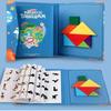 Magnetické Tangram Puzzle Inteligence 3D Geometrický Tvar Skládačka Desková Hra Montessori Vzdělávací Hračky pro Děti Dárek