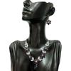 Flower & Butterfly Zirconia Earrings Set for Women - Sweet & Fresh Design with Silver Needle Drops