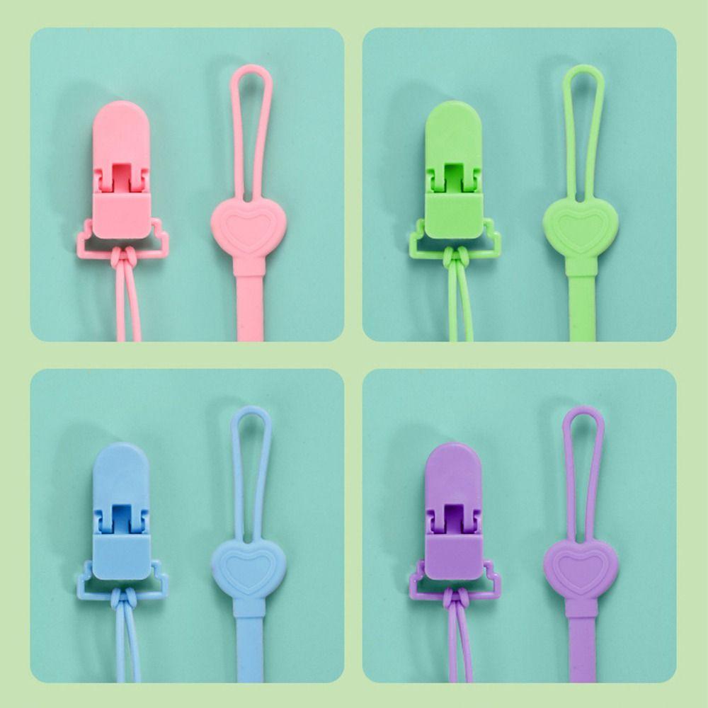 Food-grade Baby Pacifier Chain Silicone Baby Teething Toys Strap Pacifier Holder Clip  Outdoor