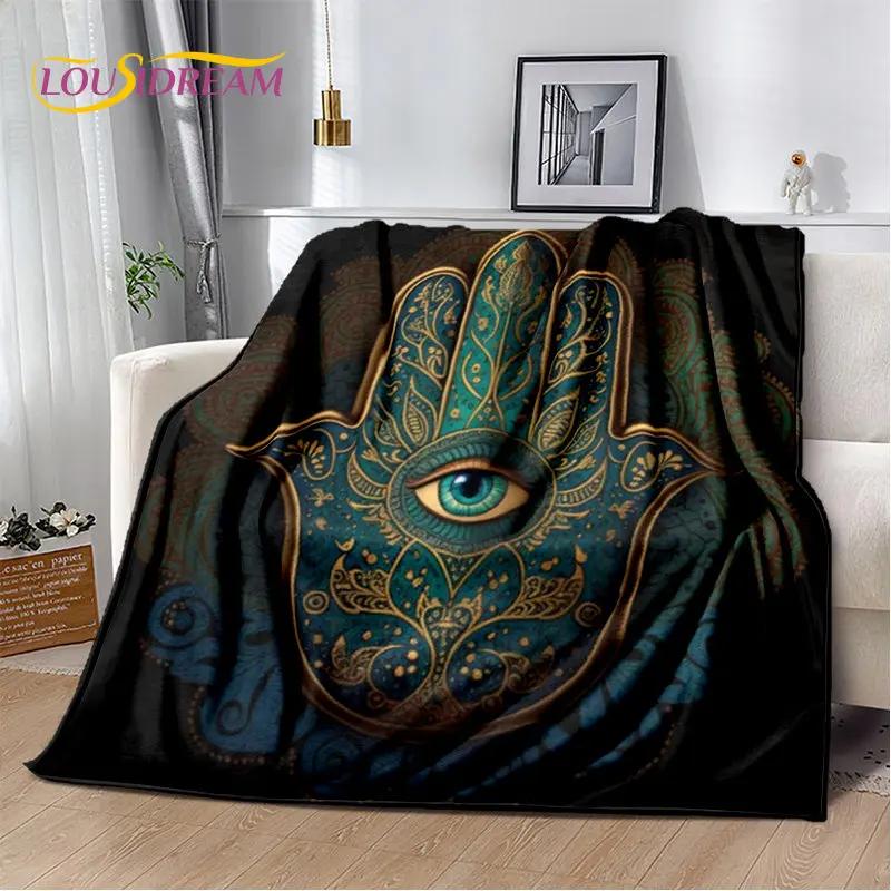 Cobertor de pelúcia macio Evil Eye Nazar Tree of Life, cobertor de flanela para sala de estar, quarto, cama, sofá, capa de piquenique para crianças
