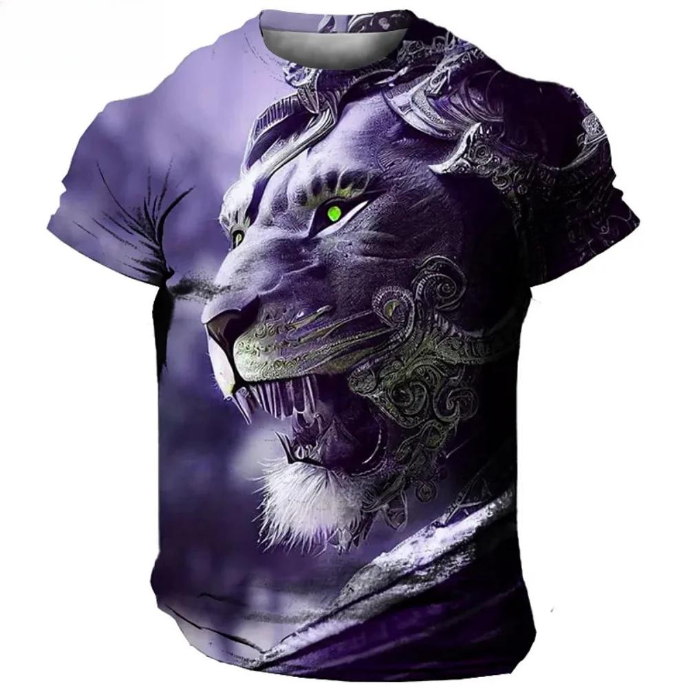 Vintage 3D Animal Men's Clothing Summer Breathable Men's T-Shirt Hip Hop Fashion Men Top Trend O-Neck Men Short Sleeve