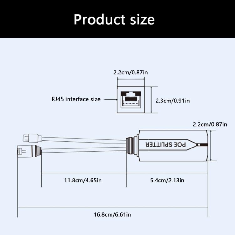 Integrated Short Circuits Protect Micros USB/Type c Poe Splitter Power Supply 40V To 5V Converters For Security Cameras