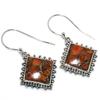 Natural Orange Copper Turquoise 925 Solid Sterling Silver Earring 1.50" G7A25