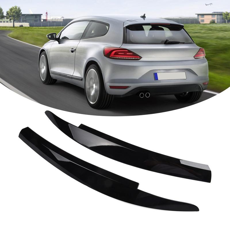 Headlight Eyelid Enhance Your Car\'s Look with Car Headlight Eyebrow Eyelid Cover Trim for Scirocco 2009 2017 2Pcs