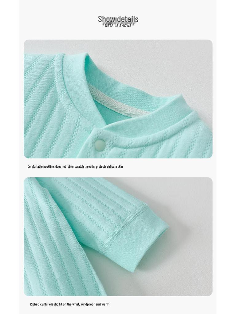 Pure Cotton Newborn Long Sleeve Bodysuit: All-Season, Close-Fitting Pajamas