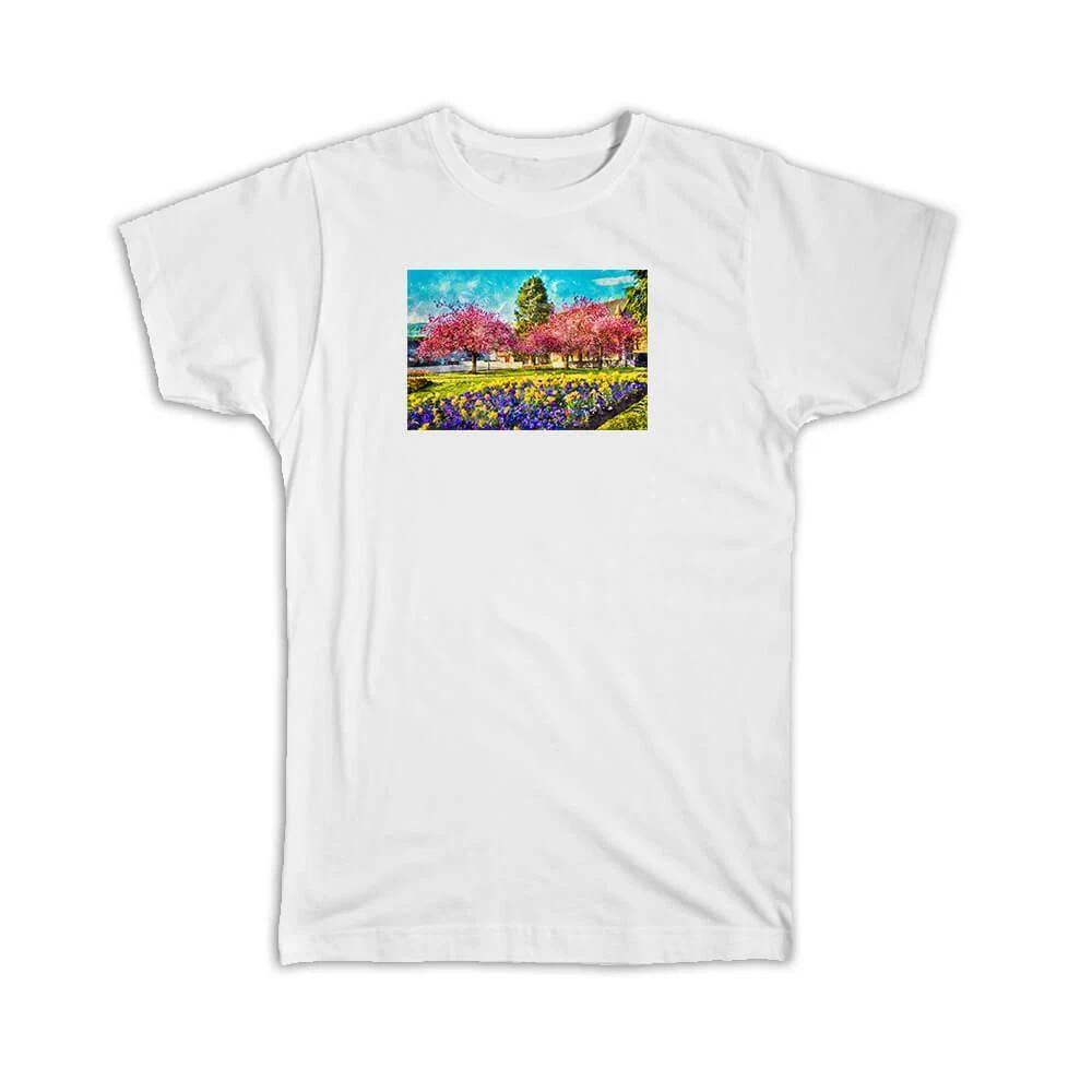 Gift T-Shirt : Watercolor Garden Trees 2XL