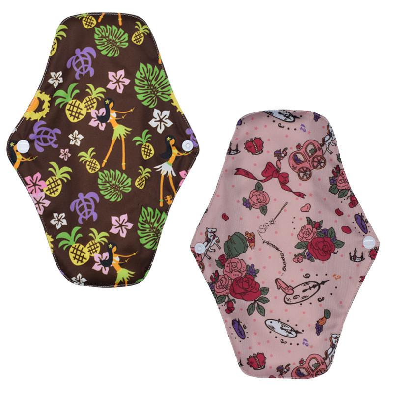 Sanitary Reusable Towels Pads Women Bamboo Cloth Washable Menstrual Safety Pads
