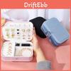 Minimalist Double Layer Jewelry Storage Box With Pu Leather For Home Organization